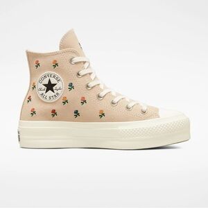 Converse Platform High in Embroidered Roses
